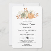 Autumn Wassercolor Pumpkins & Blume Einladung (Vorderseite)