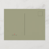 Autumn Wassercolor Pumpkins & Blume Einladungspostkarte (Rückseite)