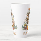 Autumn Wassercolor Pumpkins Latte Tasse (Vorderseite)