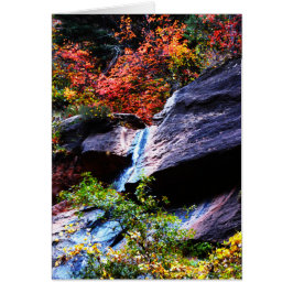 Autumn Wasserfall Subway Zion Blank Grußkarte