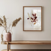 Autumn Watercolor Floral Poster