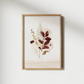 Autumn Watercolor Floral Poster