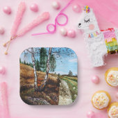 Autumn watercolor painting pappteller (Party)