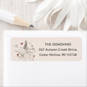 Autumn Watercolor Wildflower Return Address Labels (Insitu)