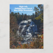 Autumn Waterfall High Falls DuPont Staat Forest NC Postkarte (Vorderseite)
