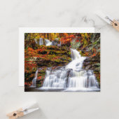 Autumn Waterfall Karte (Vorderseite/Rückseite Beispiel)