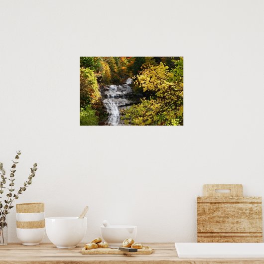 Autumn Waterfall Poster (Küche)