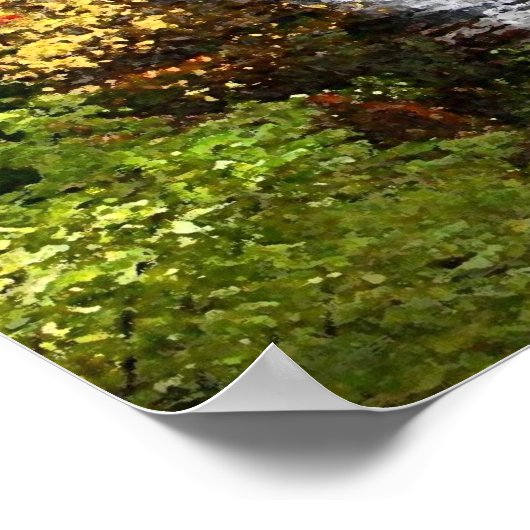 Autumn Waterfall Poster (Ecke)