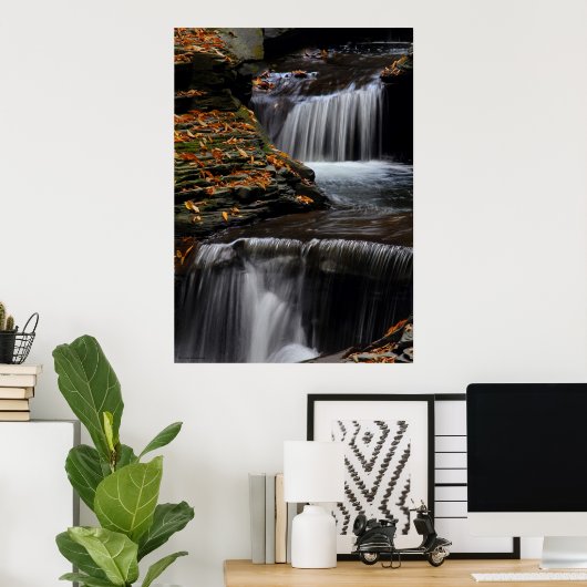 Autumn Waterfall Poster (Heimbüro)