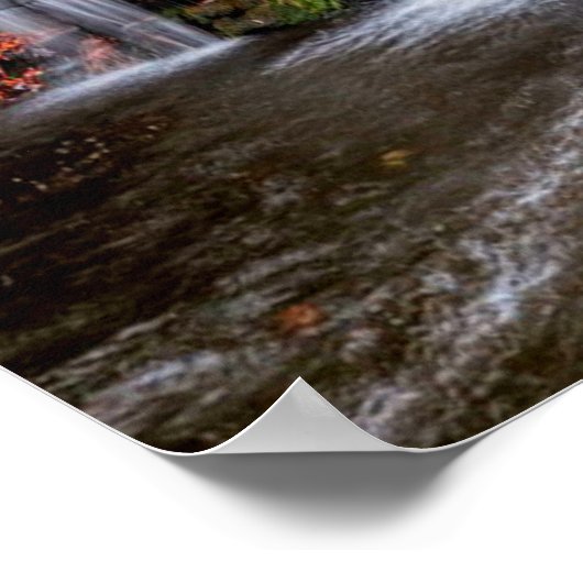 Autumn Waterfall Poster (Ecke)