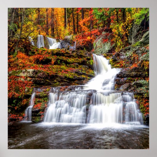 Autumn Waterfall Poster (Vorne)