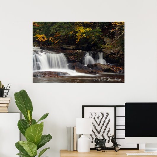 Autumn Waterfall Poster (Heimbüro)