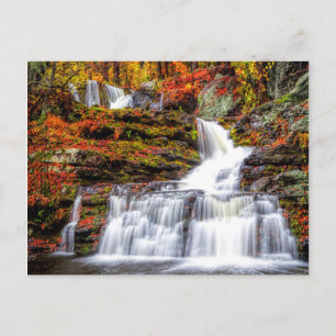 Autumn Waterfall Postkarte