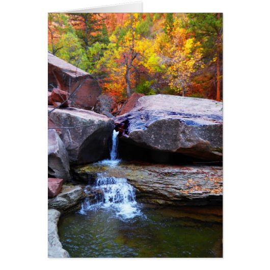 Autumn Waterfall, The Subway Zion NP, Blank Inside (Vorne)
