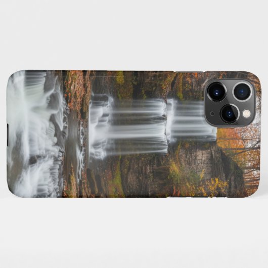 Autumn waterfalls - beautiful  iPhone hülle (Rückseite (Horizontal))