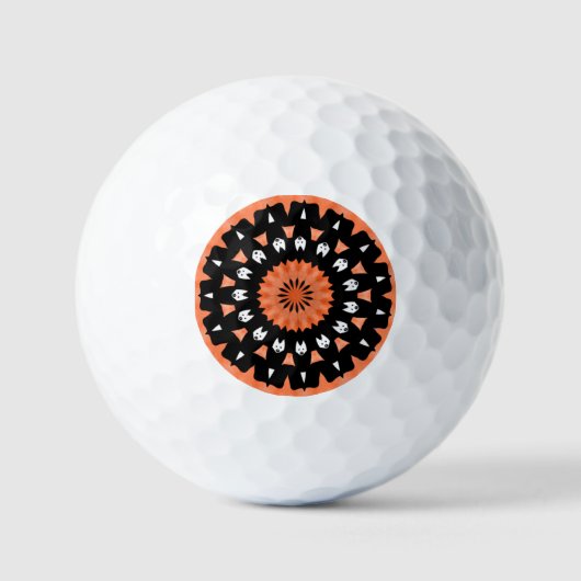 Autumn Westie Floral Golfball (Vorderseite)