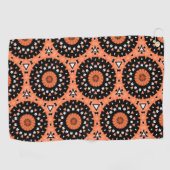 Autumn Westie Floral Golfhandtuch (Horizontal)