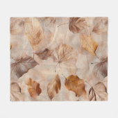 Autumn Whisper - Fall Leaves in Warm Earth Tones 5 Fleecedecke (Vorderseite (Horizontal))