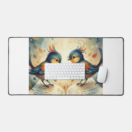 Autumn Whispers and Coffee Wings Schreibtischunterlage (Tastatur & Maus)