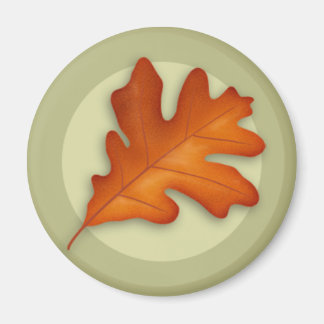 Autumn White Oak Leaf Magnet