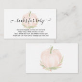 Autumn White Pumpkin Books for Baby Watercolor Begleitkarte (Vorne/Hinten)