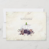 Autumn White Pumpkin Couples Kinderdusche Einladung (Rückseite)