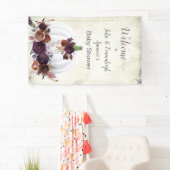 Autumn White Pumpkin Welcome Sign Vertikal Banner (Insitu)