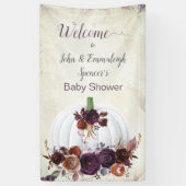 Autumn White Pumpkin Welcome Sign Vertikal Banner (Vertikal)