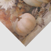 Autumn White Pumpkins Florals Decoupage Seidenpapier (Detail)