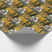 Autumn White Squirrel On a Tree Stump Geschenkpapier (Ecke)