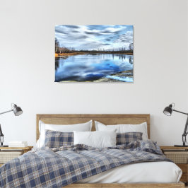 Autumn Whiteshell River Reflections Canvas Print Leinwanddruck