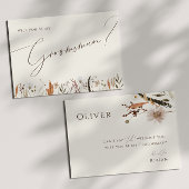 Autumn Wildblume Beige Trauzeuge Vorschlag Card Einladung