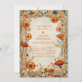 Autumn Wildflower Botanical Wedding Einladung (Vorderseite)