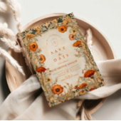 Autumn Wildflower Botanical Wedding Save The Date