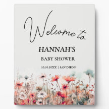 Autumn Wildflower Field Baby Shower Welcome