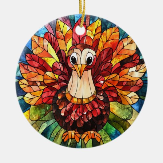 Autumn Wildlife Keramik Ornament (Vorne)