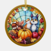 Autumn Wildlife Keramik Ornament (Vorne)
