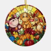 Autumn Wildlife Keramik Ornament (Vorne)