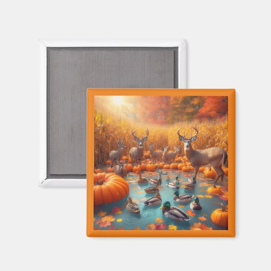 Autumn Wildlife Magnet (Vorderseite/Rückseite)