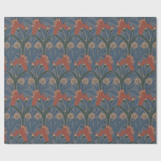 Autumn William Morris Style Pattern Geschenkpapier (Flach)