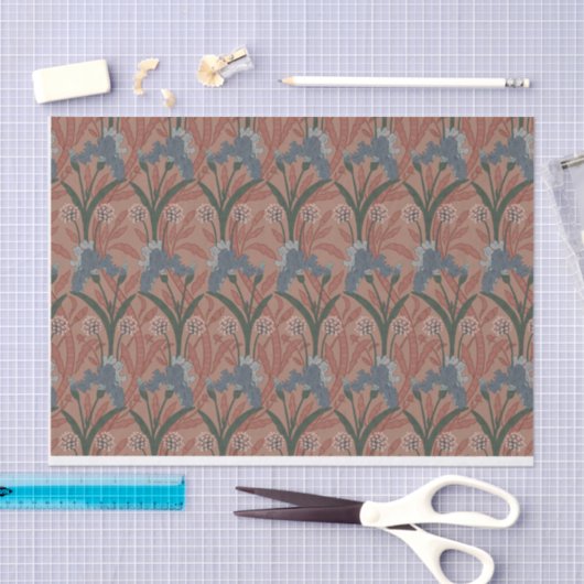 Autumn William Morris Style Pattern Seidenpapier (Handwerk)