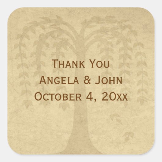 Autumn Willow Tree Sticker (Vorderseite)