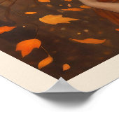 Autumn Wind Woman in Woods Art Nuevo Print Poster (Ecke)