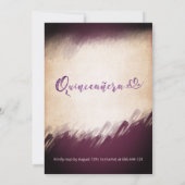 Autumn wisteria aubergine watercolor  einladung (Rückseite)