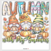 Autumn With My Gnomes Classic T-Shirt.png Aufkleber (Blatt)