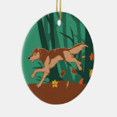 Autumn Wolf Keramikornament (Rechts)
