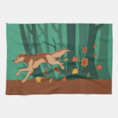 Autumn Wolf Küchentuch (Horizontal)