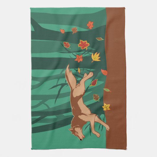 Autumn Wolf Küchentuch (Vertikal)