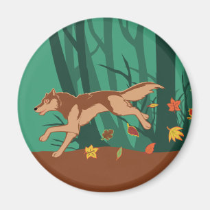 Autumn Wolf Magnet