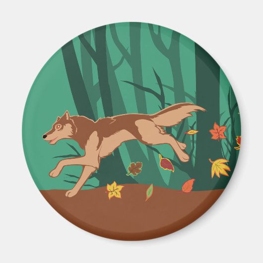 Autumn Wolf Magnet (Vorne)